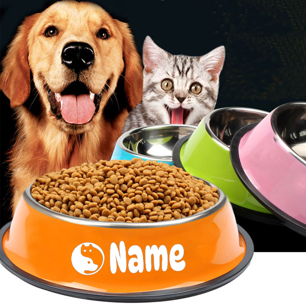 Aangepaste roestvrijstalen voerbak Kattenbak Hondenvoerbak Multi-specificatie Anti-val voerbak Voerbak Voeden Dierbenodigdheden