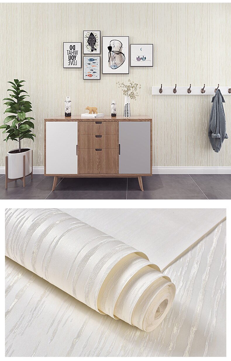 Vinyl Nieuwkomers Moderne Strepen Zelfklevende Behang 3d Reliëf Slaapkamer Woonkamer Wallpapers Wall Paper Home Decor Roll