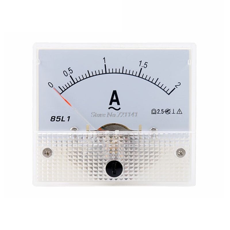 1pc 85 l 1 1a 2a 3a 5a 10a 15a 20a 30a 50a vekselstrømsmåler analogt panel ammeter dial strømmåler klasse 2.5