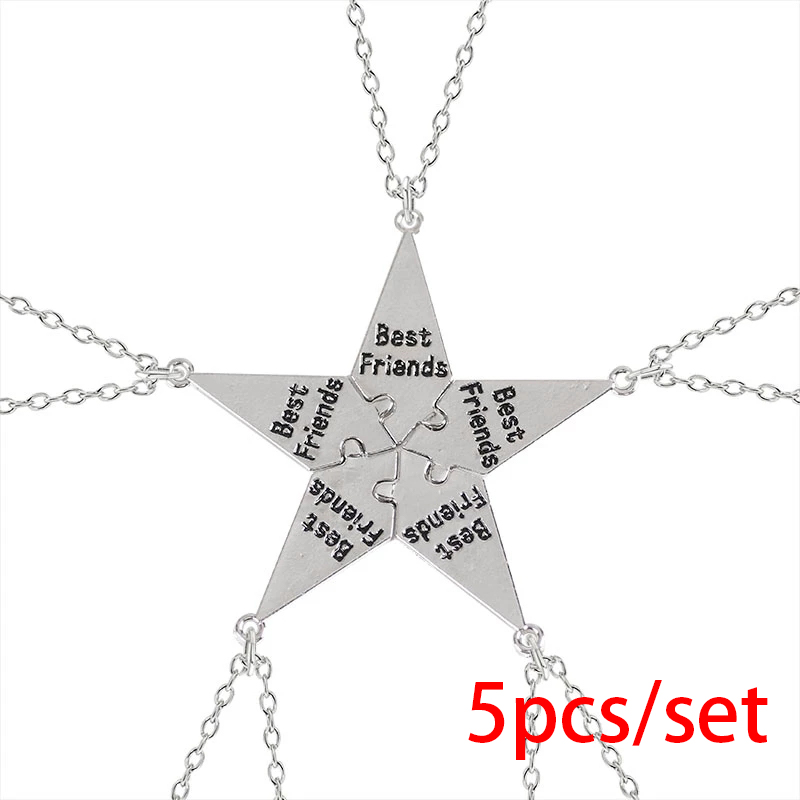 3/4/5/6/7/8/9/10 Stuks Beste Vriend Stiksels Ketting voor Mannen Vrouwen Studenten Bff Vriendschap Hanger Ster Ketting Choker Sieraden: Kobalt Violet