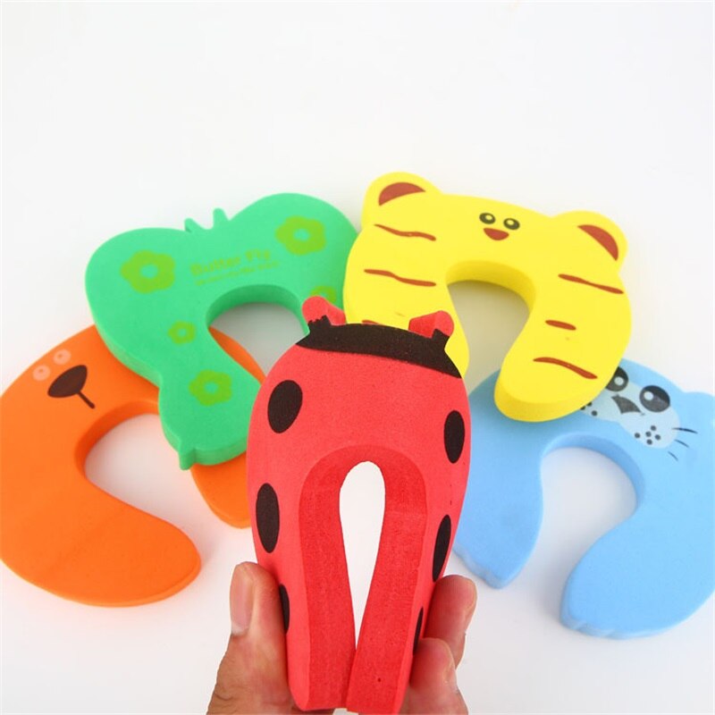 5Pcs Eva Baby Veiligheid Deur Clip Deur Stop Stopper Guard Baby Veiligheid Protector Baby Anti-Snuifje Deur Plug deurklink Crash Pad