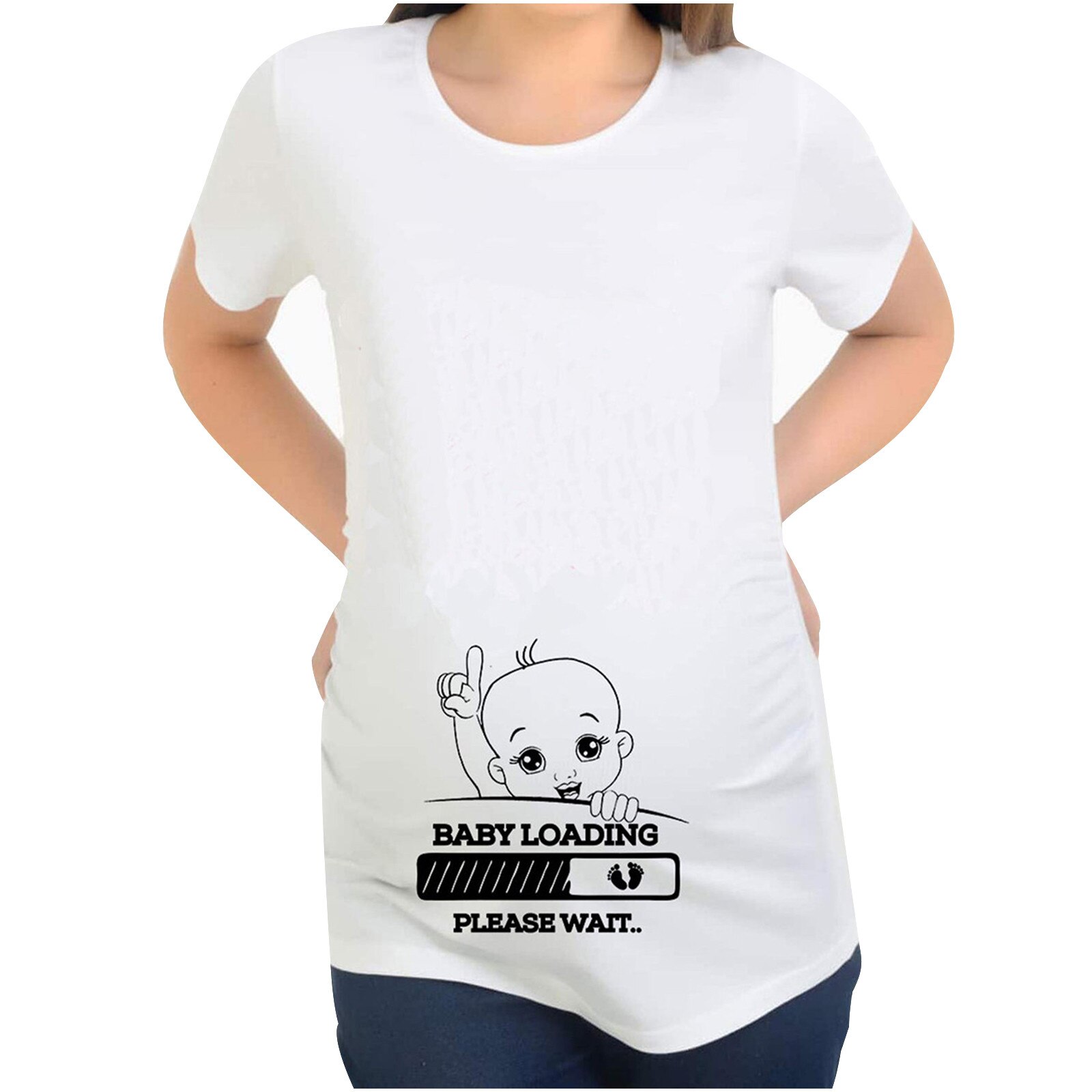 T-shirt à manches courtes pour femmes enceintes, imprimé humoristique, pour maman, annonce de grossesse,