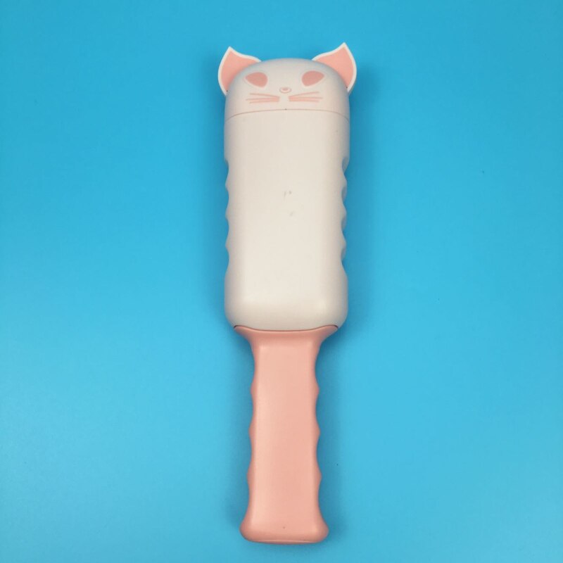 Kat og hund hårfjerning kam sofa klæbrig hårbørste kæledyr tandbørste rengøring mund hund børste tegneserie form hårfjerning børste: 02 kat lyserød