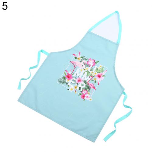 Stofbestendig Flamingo Bloemenprint Mouwloze Cafe Overkleding Keukenschort: 5