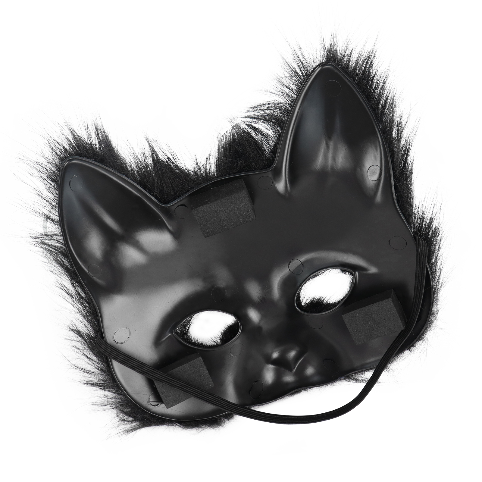 Faux Fur Fox Mask Furry Half Face Animal Cat Mask Halloween Cosplay Party Costume