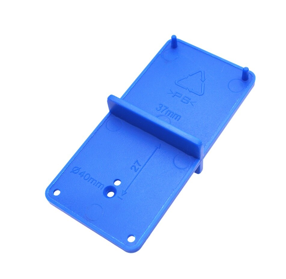 35mm 40mm Hinge Hole Drilling Guide Locator Holes Opener Template Model Door Cabinets DIY Woodworking Tool L29K: blue