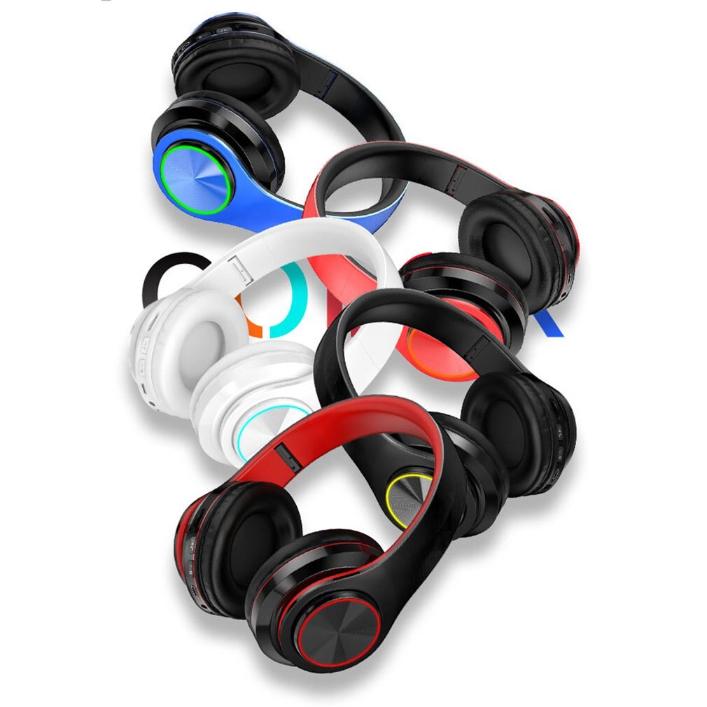 Computer Gaming Headset with Microphone RGB Light Wireless Bluetooth Earphone for PC Computer Wireless Headphones