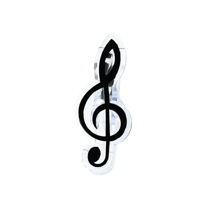 3PCS Book Paper Sheet Clips Steel Spring Score Funny Mini Music Folder Clips Decorative Paper Musical Notation Clips: f