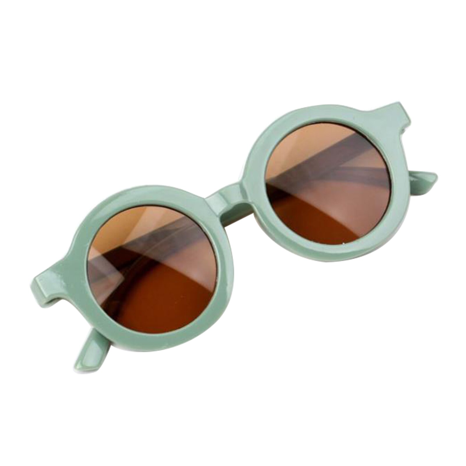 Kinderen Jongen Meisje Zonnebril Zuigeling Retro Leisure Uv400 Bescherming Eyewear Ultraviolet-Proof Ronde Bril Lenzenvloeistof Voor Kids