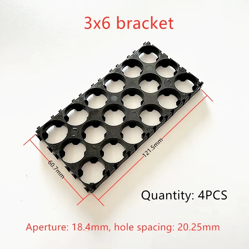 18650 Batterijhouder - Cilindrische Plastic Beugel - Anti-Vibratie - Li-ion Batterij Spacer Pack: Geel