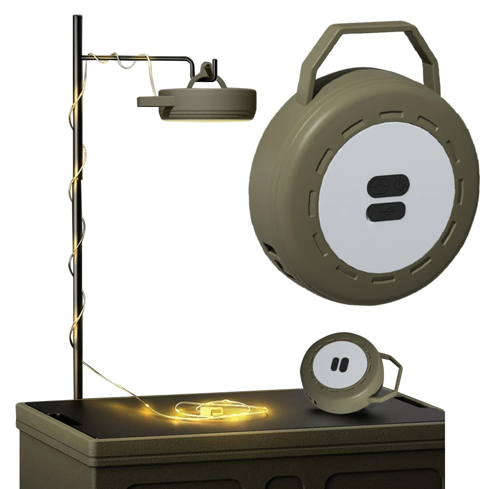 LED Camping Lamp Strip Atmosphere 10M Length IPX6 Waterproof Rechargeable Portable Tent Lantern Outdoor Garden Room Decoration