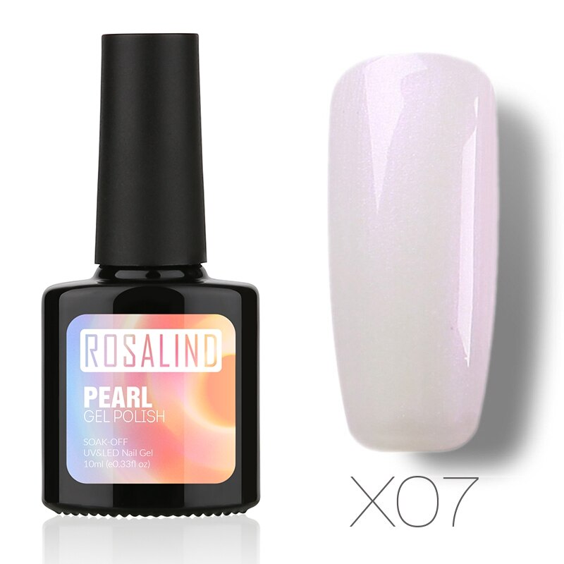 ROSALIND Gel 1 s 10 ml Parel Kleur Gel Nagellak UV Losweken Nagellak Droog Met UV LED Lamp Gel Vernis: X07