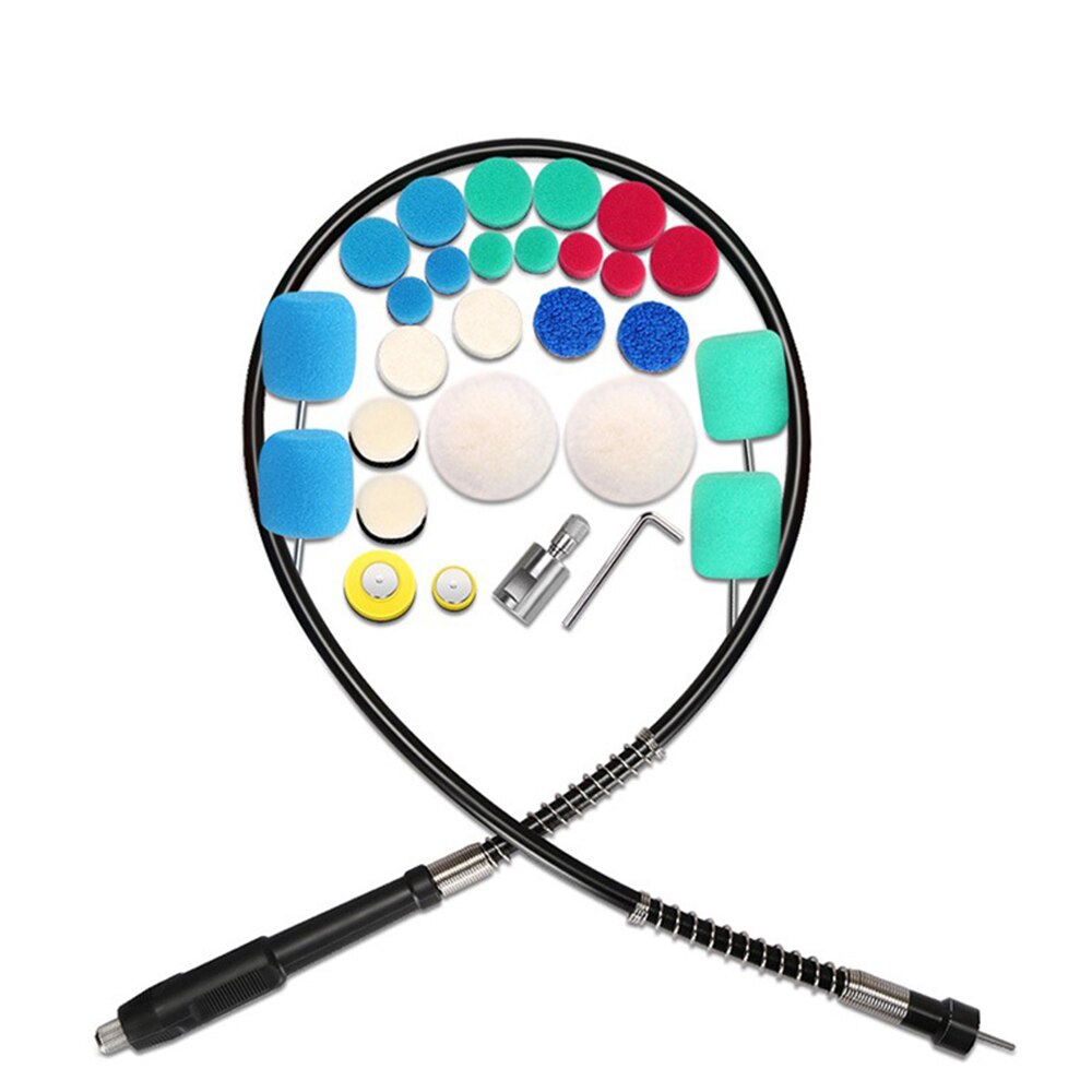 Mini Polishing Machine Car Polisher Extention Tools Beauty Detailing Polishing Kit for Rotary Polisher: 28PCS / 58 11