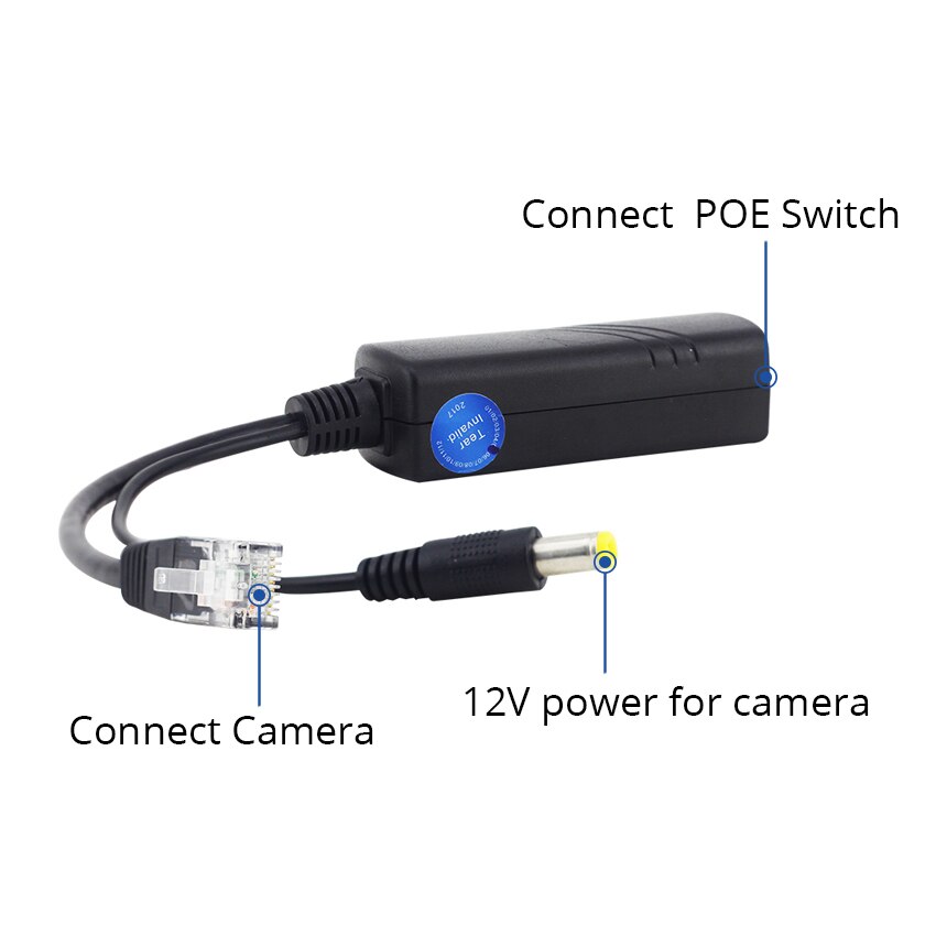 POE Splitter IP Camera Injector for Security System