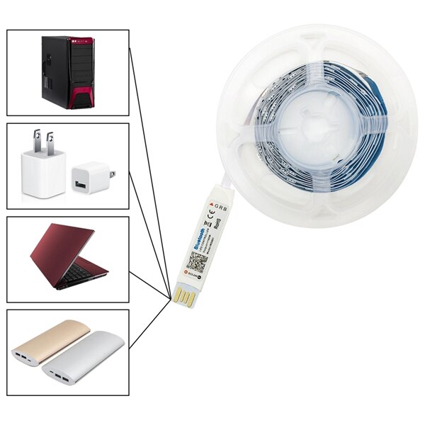 TV LED Backlight, Smart LED Strip Lights for TV, Bluetooth APP Controller, 16 Million Colors, Music Sync,2M