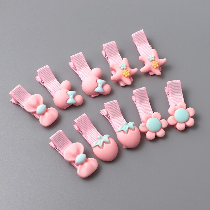 10/20 stück Haar Clip einstellen Nette Haar Zubehör Mädchen Haar Bands Bogen Obst Blume Ebene Haarnadeln headwear Nette Haar zubehör: 10Stck-7