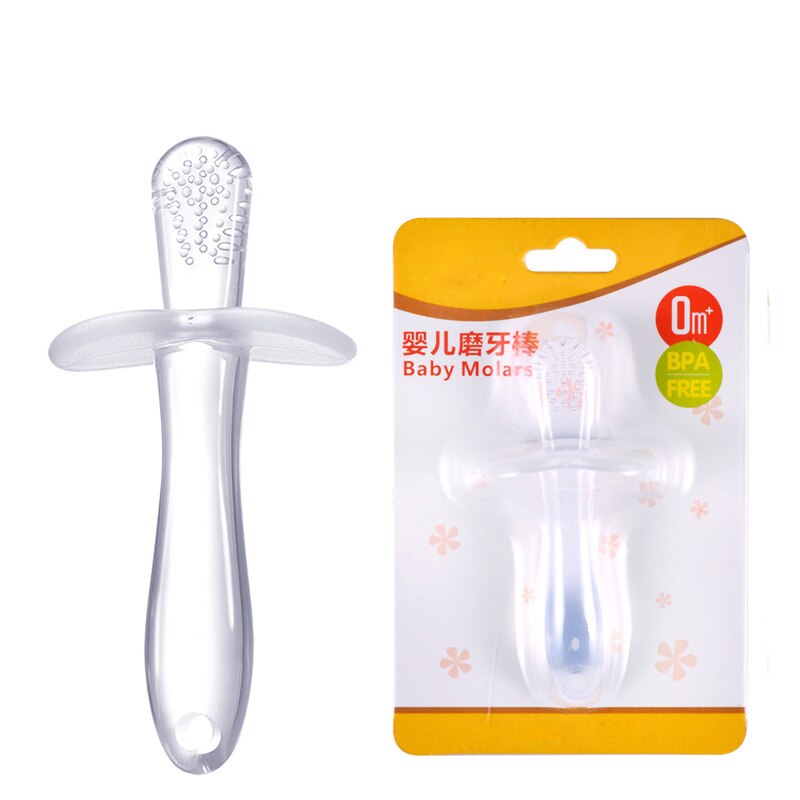 baby molaren stok silicagel tandheelkundige lijm voor baby zachte molars baby kauwen gumrattle stok