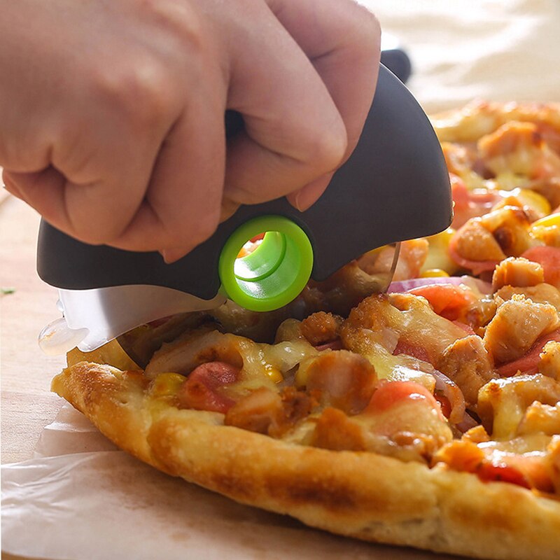 Pizzasnijder Ronde Wiel Snijmes Voor Pizza Met Deksel Roulette Roller Deeg Pizza Slicer Cutter Bakken Tools