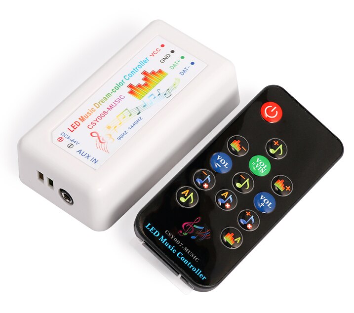 Adresseerbare Led Strip Light & Pixel Screen Rf Afstandsbediening, Met Muziek Controle Functie, Aux-ingang, muziek Spectrum Display: no Bluetooth