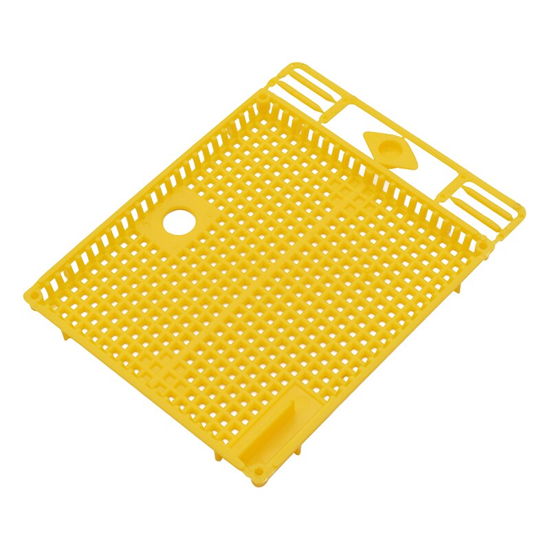 1PCS Queen Isolation And Introduction Cage Plastic Round flat queen introducing cage: Yellow