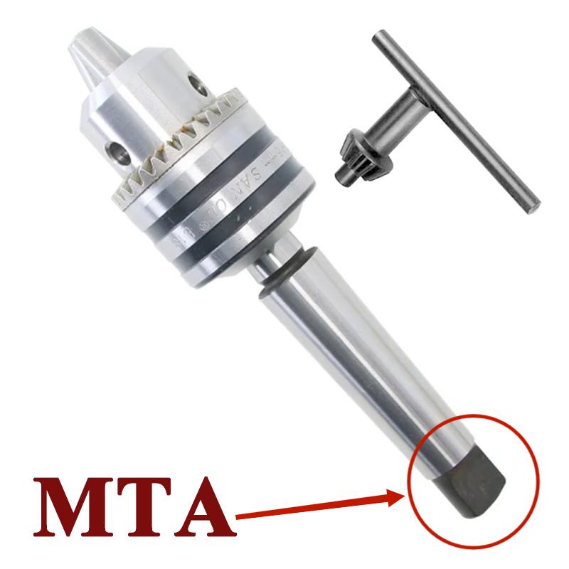 MTA MTB MT1 MT2 MT3 MT4 B10 B12 B16 B18 0.6-6/1-10/1-13/3-16/5-20mm Morse Tapper Shank Drill Chuck Arbor Lathe CNC Drill Machine: black / 1-1/2"
