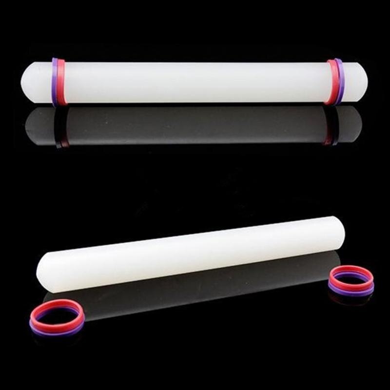 23cm Plastic Wit non-stick Glide fondant rolling pin Cake Deeg Roller Decoreren Taart Tools
