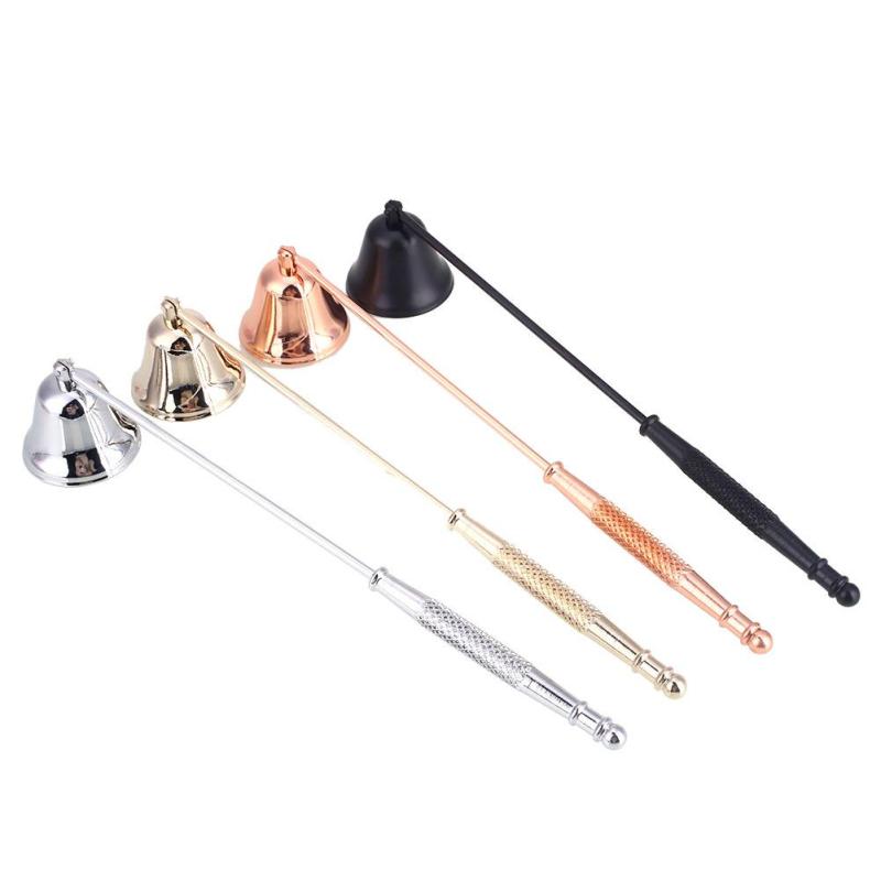 Stainless Steel Candle Extinguisher Candle Votive Candle Home Art Candle Wedding Convenient Noble Home Decorations Shape Bell