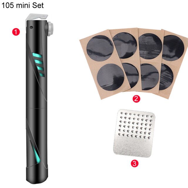 160PSI Hoge Druk Fietspomp Hand Mini Pomp Fiets Air Inflator Compressor Met Houder Voor Schrader/Presta Ventiel Fietspomp: Black B 120PSI Set1