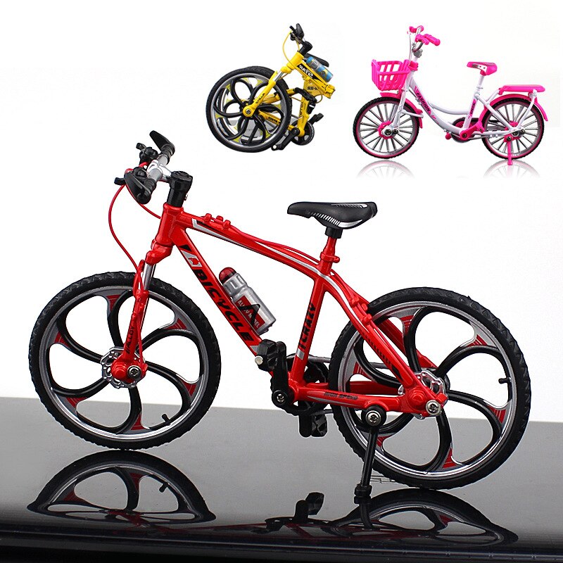 1:10 legierung Finger Fahrrad Spielzeug Für Jungen Mini Bike Mit Brems Seil Legierung Funktionale Berg Fahrrad Modell Spielzeug Für Kinder