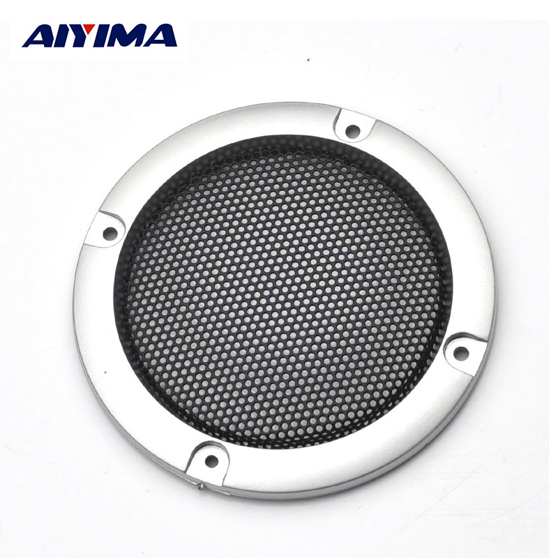 AIYIMA 2pcs 3inch DIY Loudspeakers Protective Cover Nets Speaker Decorative Circle Sound Box Protective Grille