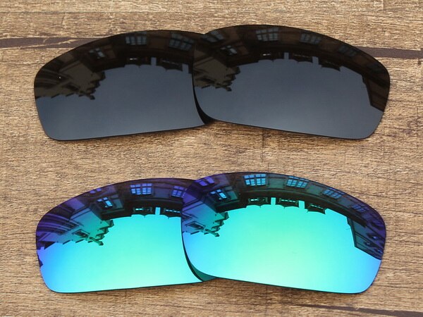 Vonxyz 20+ Color Choices Polarized Replacement Lenses for-Oakley Monster Pup Frame: Black and Jade