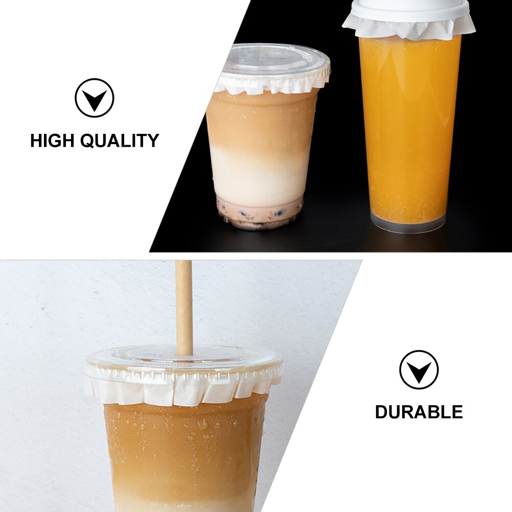 500pcs Drink Cup Sealing Paper Leak Proof Sealing Papers Cup Sealing Papers