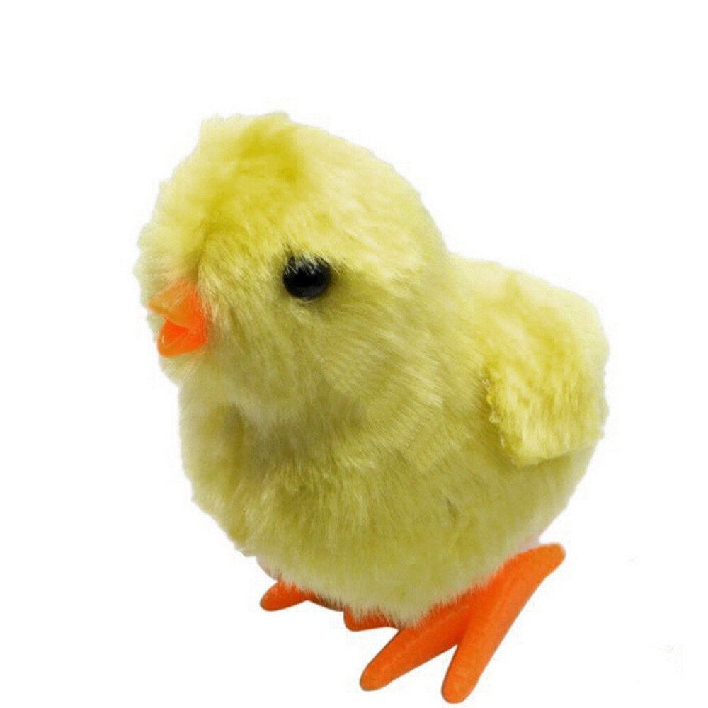 Lovely Funny Cartoon Chick Wind Up Clockwork Toys Kids Plush Wind-up Walking Toys Baby Toys Random Color