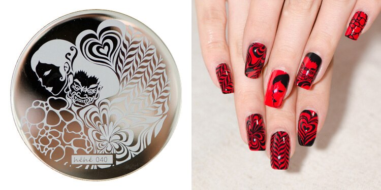 1 PCS Lotus/Lion/Animal Nail Art Stamping Plates Stamp Templates Easy Pick Up Image Transfer Gel Polish Manicure DIY: 40
