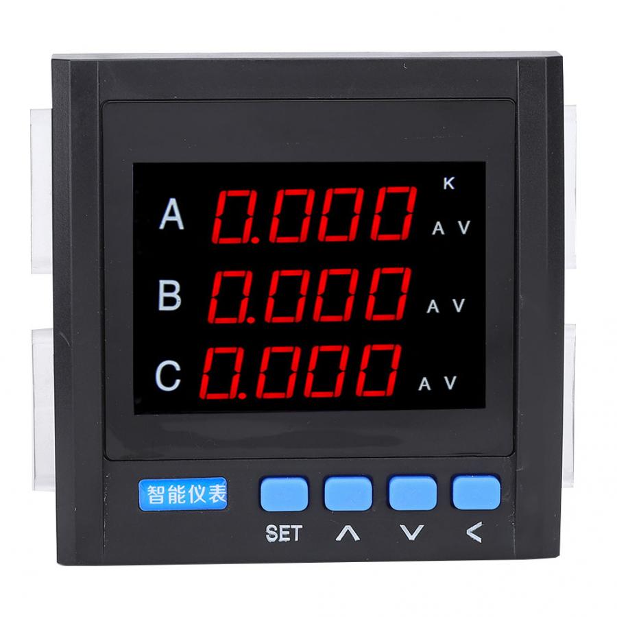 3-Phase Multifunctional Segment LCD /LED Digital Electricity Volt Power Meter RS485 Communication 220V 1200bps 2400bps 4800bps
