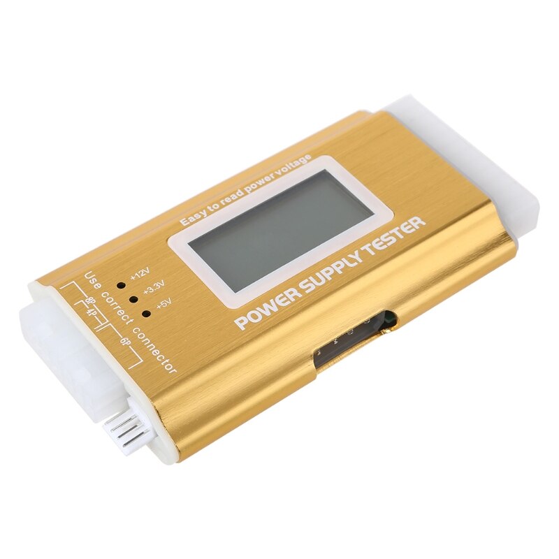 Digital LCD Display PC Computer Power Supply Tester Checker ATX Measuring Diagnostic Tester Tools Power Supply Tester: YELLOW
