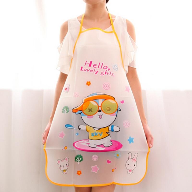 Delantal con dibujos animados sin mangas, delantales de cocina antiaceite, delantal de cocina para mujer, delantales de limpieza para el hogar, delantal impermeable para peluquería