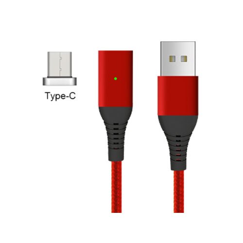 GARAS QC3.0 kabel magnetyczny rodzaj USB C Port szybkie ładowanie/kabel robić transmisji danych USB-C kabel robić telefonu typu C: czerwony QC3.0 TypeC