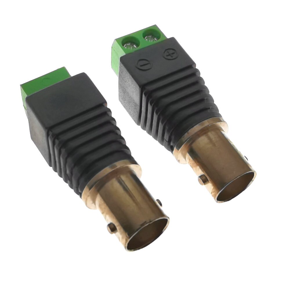2 Pcs Bnc Naar Schroefkroonstenen Voor Ahd Camera Cvi Camera Tvi Camera Cctv Camera Coaxiale/Cat5/Cat6 Kabels