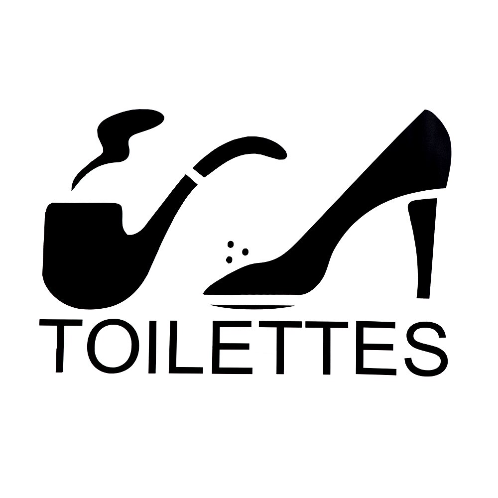 1pc toilet mærkater vandtæt aftageligt badeværelse væg klistermærke dør mærkater mr. & fru. kunst tilbehør til boligindretning: 7