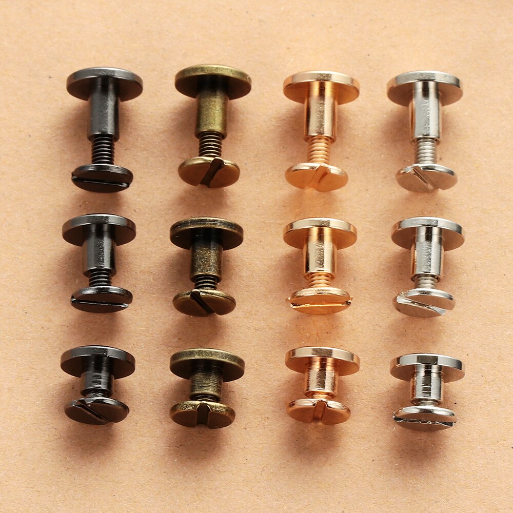 10 stücke 5/6.5/8mm Nieten Schraube Leder Handwerk Feste Nagel DIY Riemen Runde Kopf Schrauben Gepäck Handwerk Kleidung/Tasche/schuhe Messing Nagel