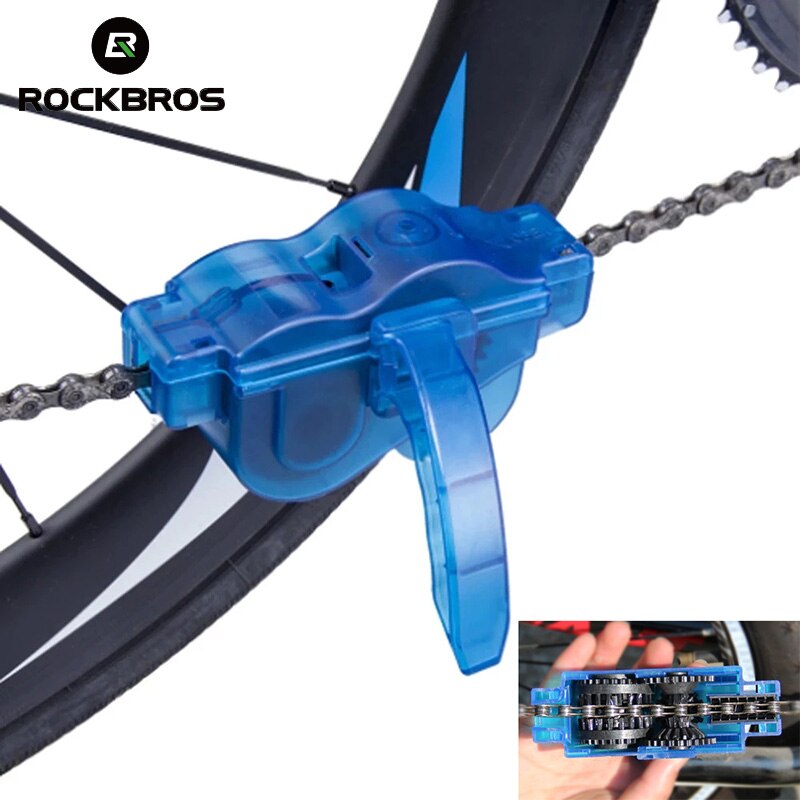 Rockbros Draagbare Fiets Chain Cleaner Bike Borstels Scrubber Wash Tool Mountain Fietsen Cleaning Kit Outdoor Accessoires