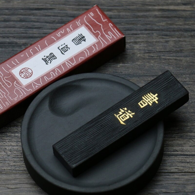 Tekening Schrijven Inkt Stok Blok Zwart Voor Chinese Japanse Kalligrafie