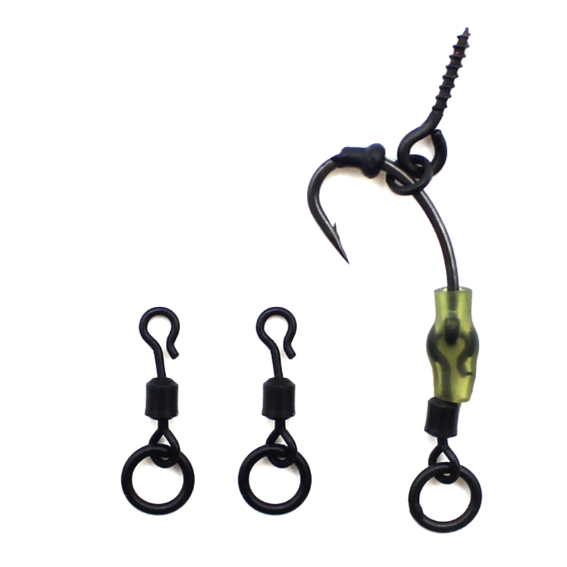 20 stk spinner svivel ronnie rigg størrelse 11 terminal takle karpe fiske ronnie svivel popup karpe takle rask endring svinger