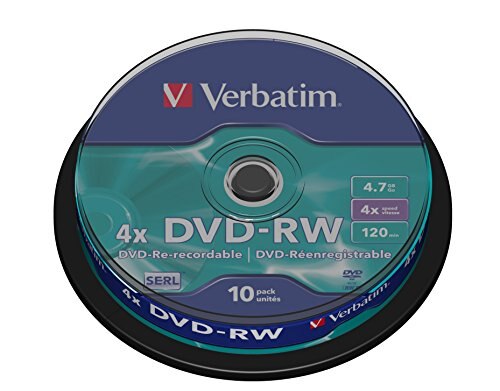 VERBATIM DVD-RW, 4.7 go, 120 min, lot de 10