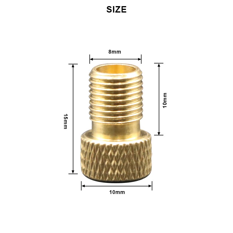 10Pcs adattatore per valvola di trasferimento pneumatici per biciclette Presta a Schrader adattatore per valvola in rame ruote ugello per Gas strumento accessori per ciclismo