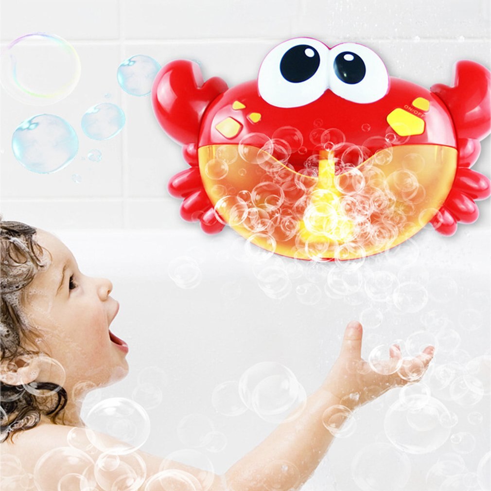 Bubble Machine Tub Big Crab Frog Octopus Automatic Bubble Maker Blower Toys With Music Song Bath Toy For Baby Boys Girls