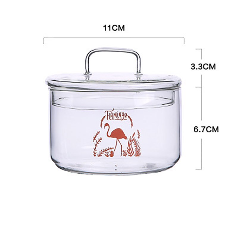 Stackable Glass Storage Jars Heat-Resistant Food Airtight Container Coffee Mason Jar Cereal Dispenser Kitchen Storage Organizer: C with cover