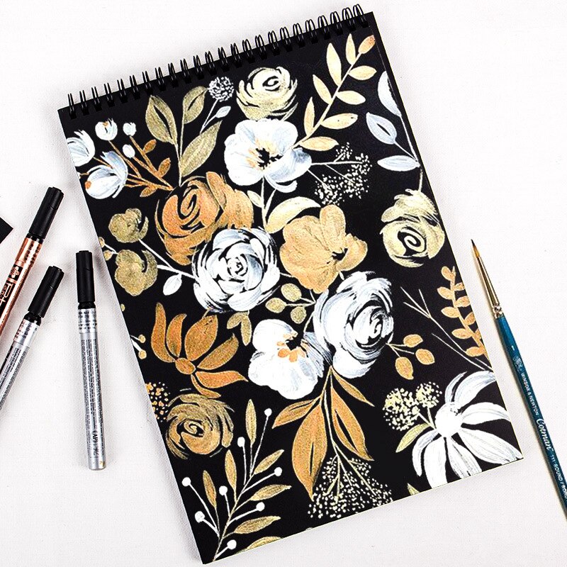 A4 Black Card Painting Sketch Sketch Comic Black Cardboard Painting Black Paper