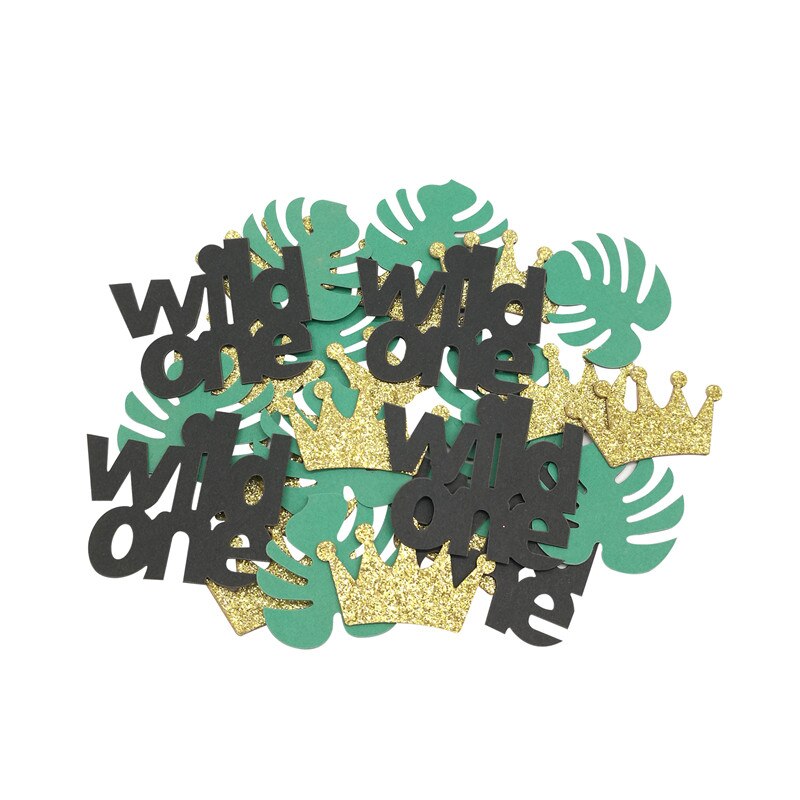 1 paquete de confeti de papel de corona de hojas de tortuga hawaiana, Animal de la selva de cumpleaños para niños, decoración de mesa de